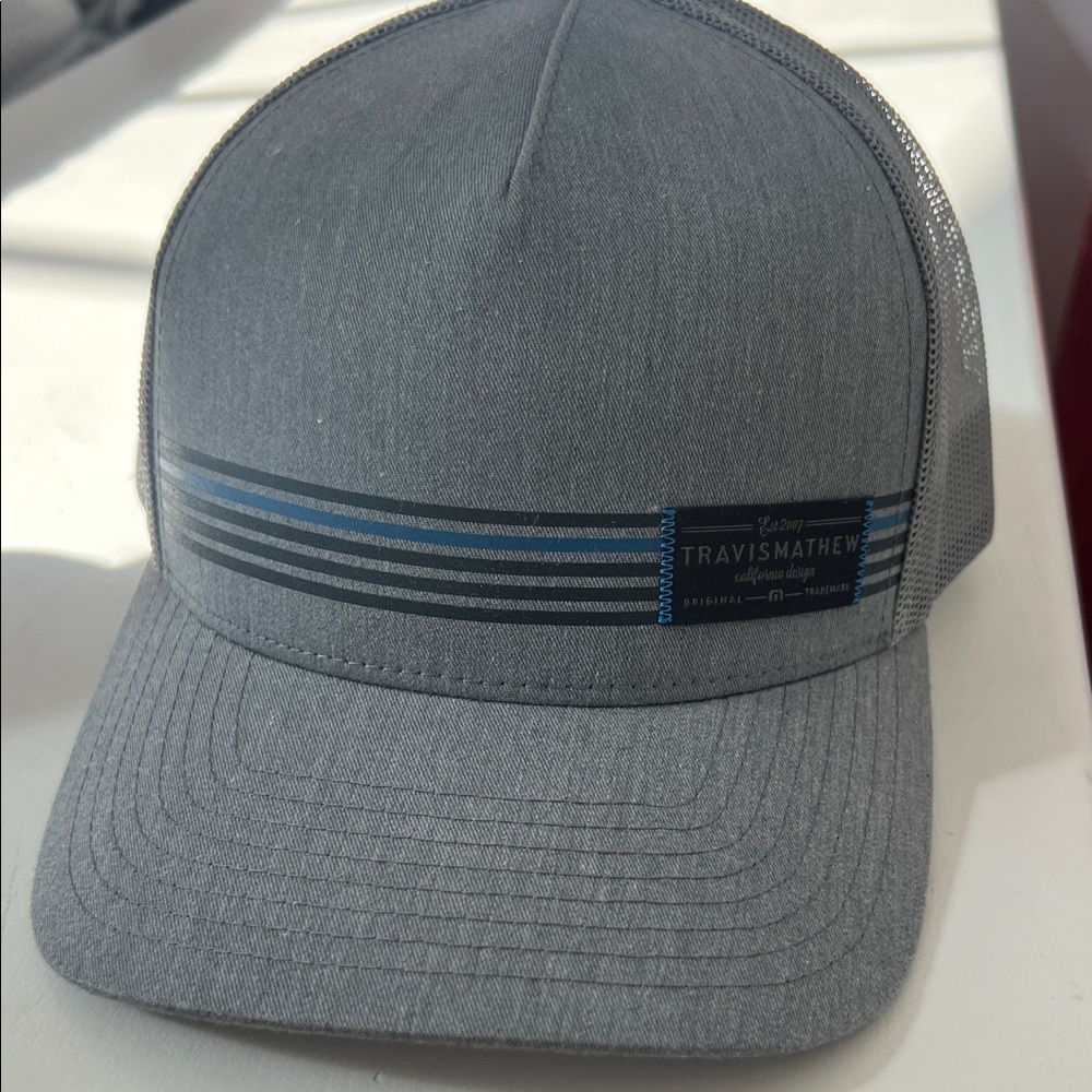 Travis Mathew Gray and Blue Hat